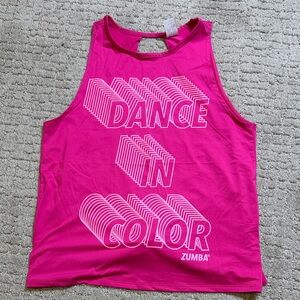 Zumba Fitness Hot Pink keyhole back Top